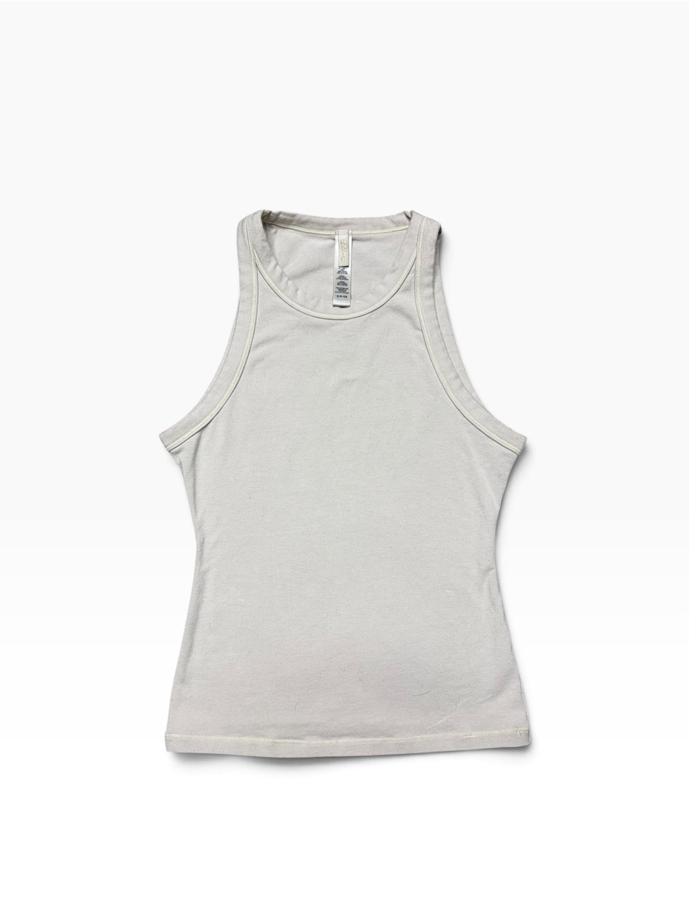 Skims Light Beige Tank Top Cotton Size S Casual Basic Everyday